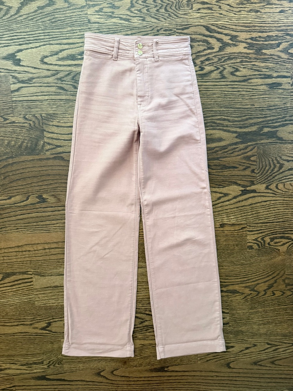 Faherty Wide-Leg Jeans in Mauve Pink